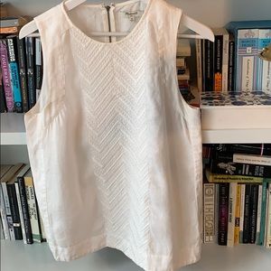 Madewell well designed white linen top